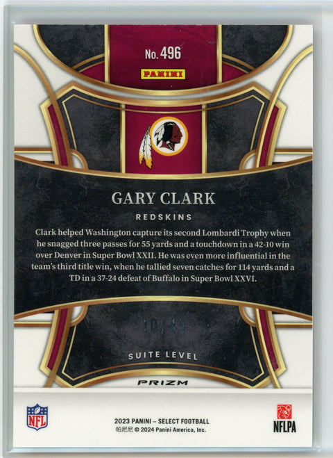 2023 Panini Select #496 Gary Clark Disco Red Prizms #/49