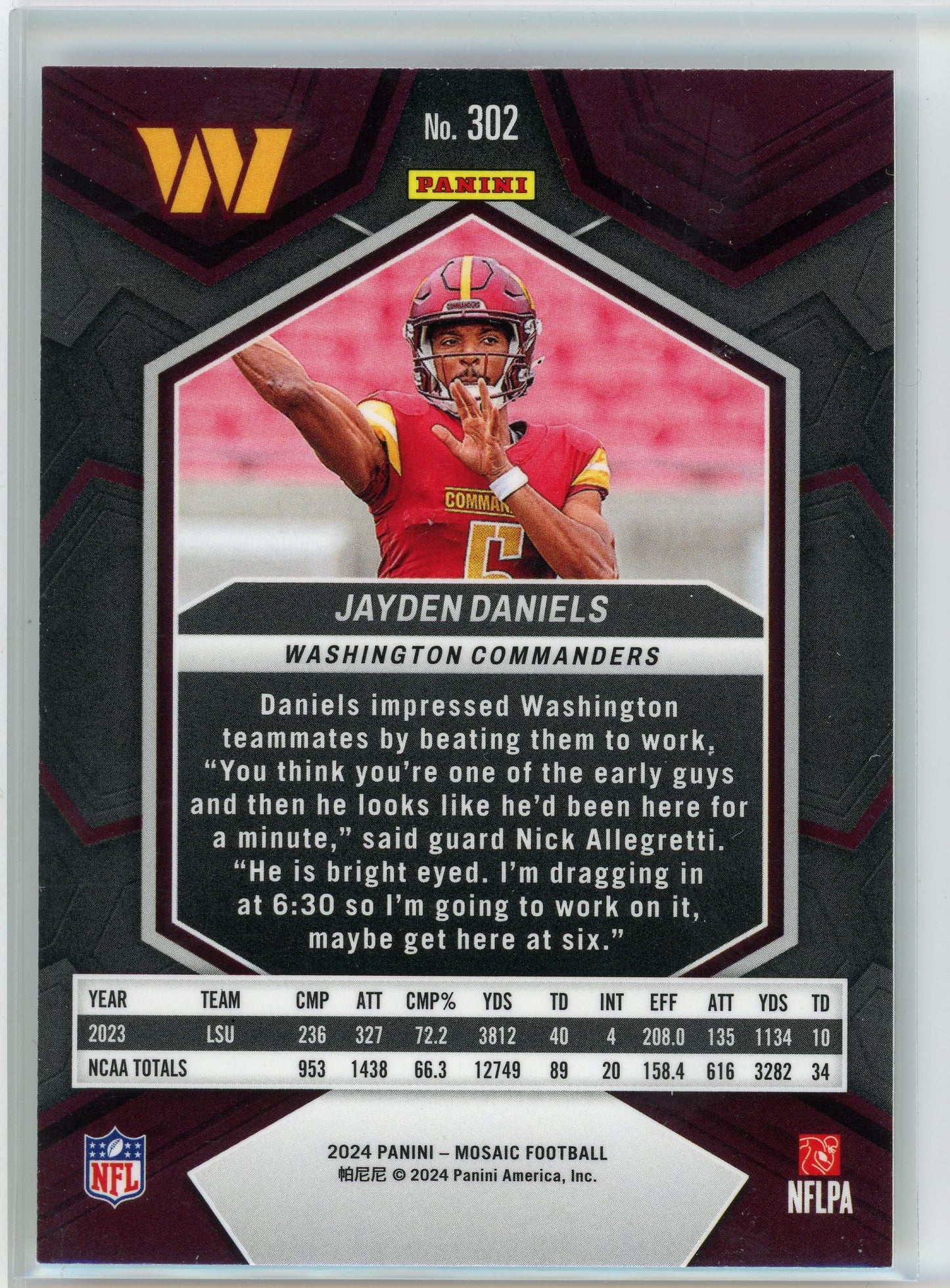 2024 Panini Mosaic #302 Jayden Daniels