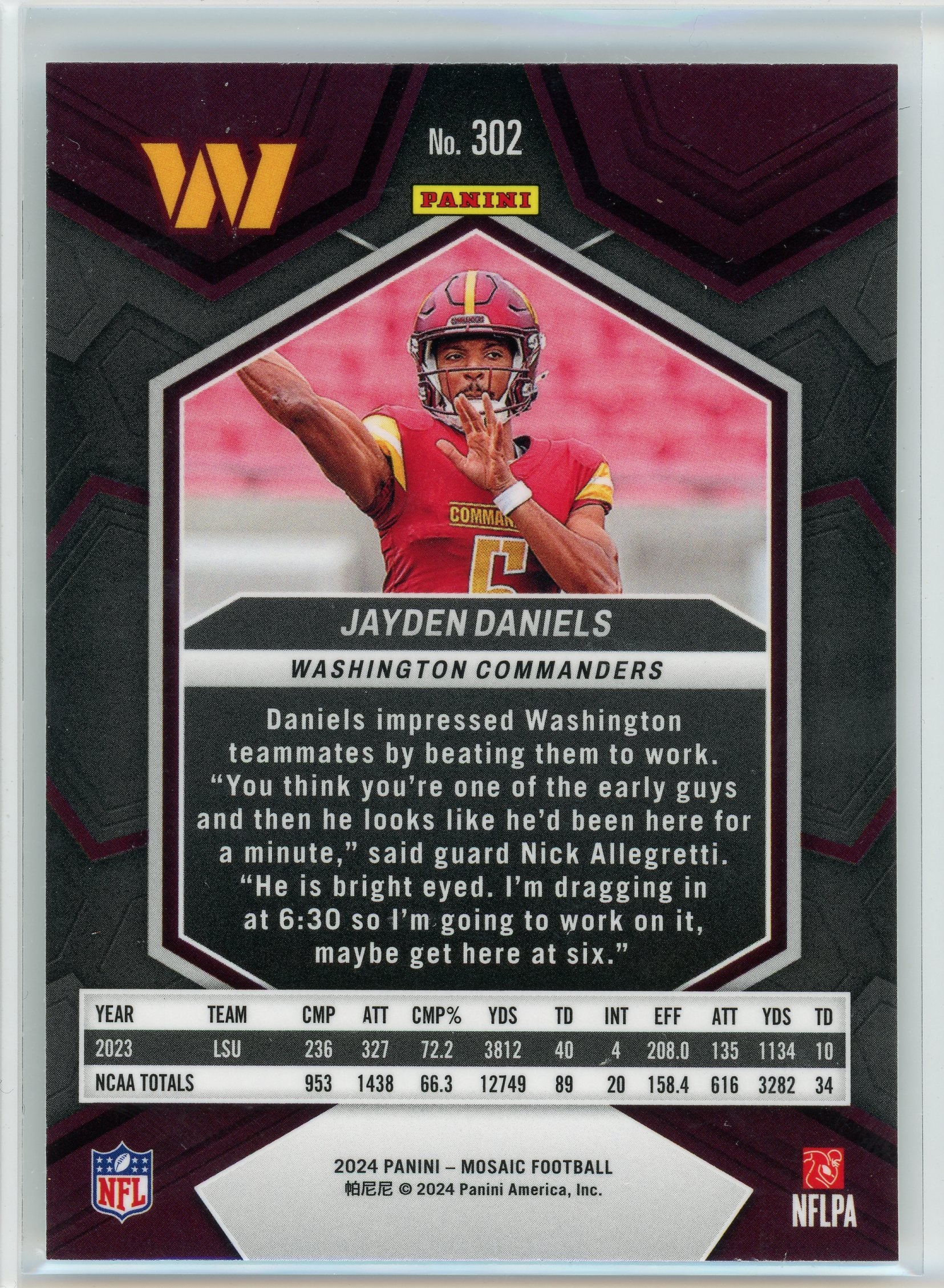 2024 Panini Mosaic #302 Jayden Daniels