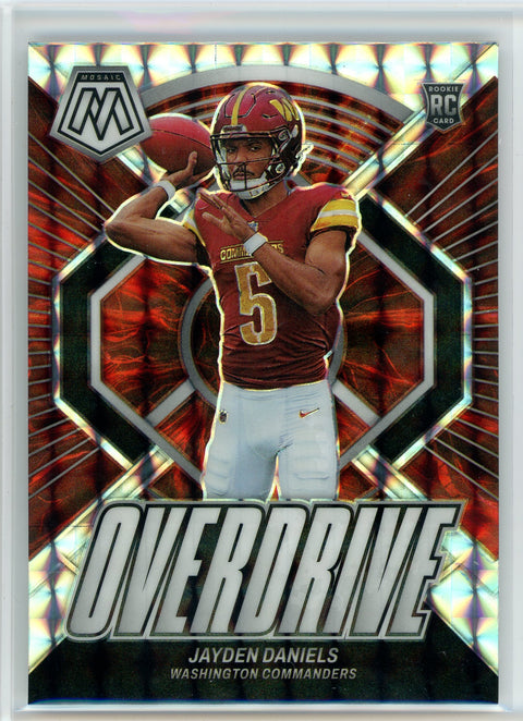 2024 Panini Mosaic #5 Jayden Daniels Overdrive Silver Mosaic Prizm