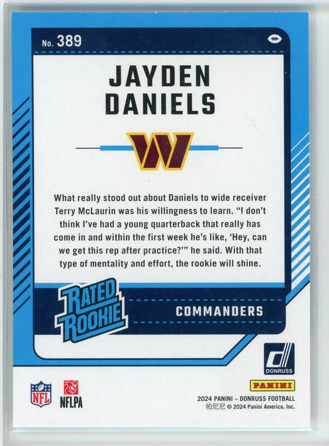 2024 Donruss #389 Jayden Daniels