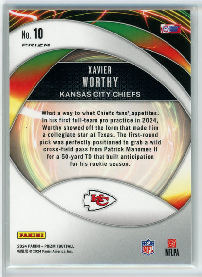2024 Panini Prizm #10 Xavier Worthy Portals No Huddle