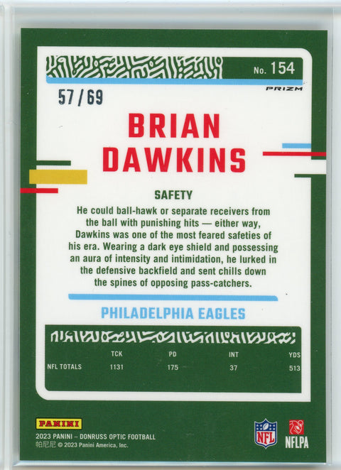 2023 Donruss Optic #154 Brian Dawkins Electricity #/69