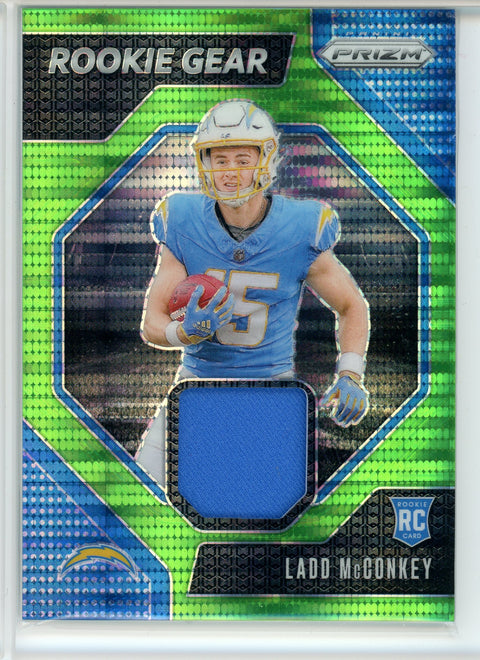 2024 Panini Prizm #RG-LMY Ladd McCokney Rookie Gear Neon Green Pulsar Prizm