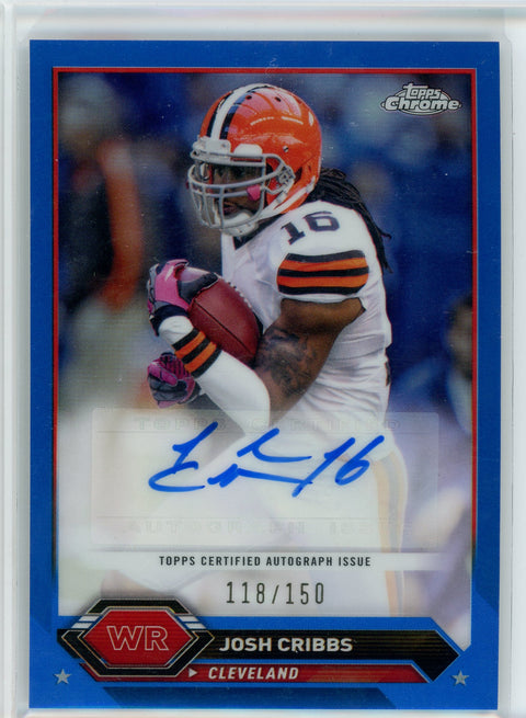 2024 Topps Chrome #TCA-JC Josh Cribbs Autograph Variation Blue /150