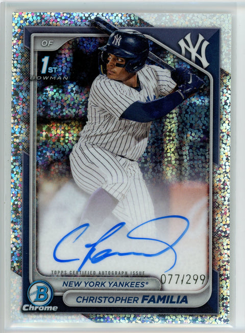2024 Bowman Chrome #CPA-CF Christopher Familia Speckle Auto /229