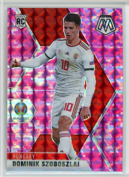 2021 Panini Mosaic #49 Dominik Szoboszlai Pink Mosaic Prizm