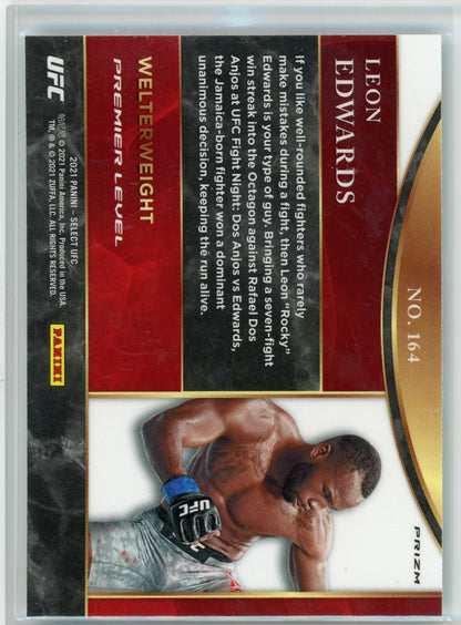 2021 Panini Select UFC #164 Leon Edwards Tri-Color Prizms