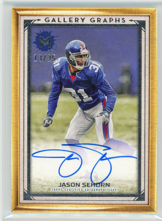 2024 Topps Motif #GG-JS Jason Sehorn Gallery Graphs Auto /25