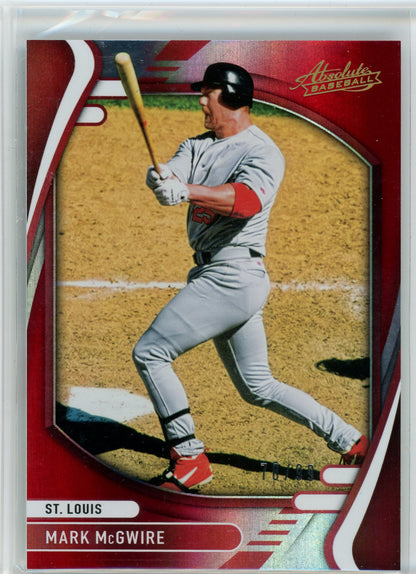 2022 Panini Absolute #80 Mark McGwire Red #/99