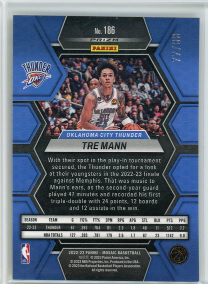 2022-23 Panini Mosaic #186 Tre Mann Red & Yellow Mosaic Prizm /88