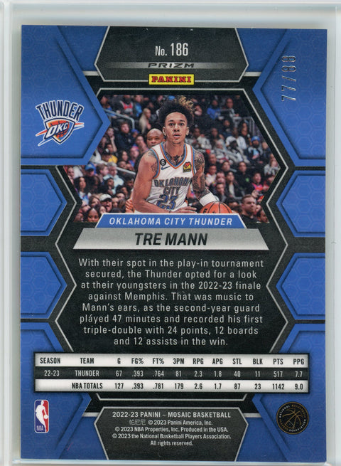2022-23 Panini Mosaic #186 Tre Mann Red & Yellow Mosaic Prizm /88