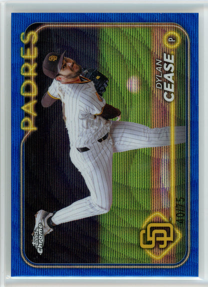 2024 Topps Chrome #224 Dylan Cease Blue Wave Refractors #/75