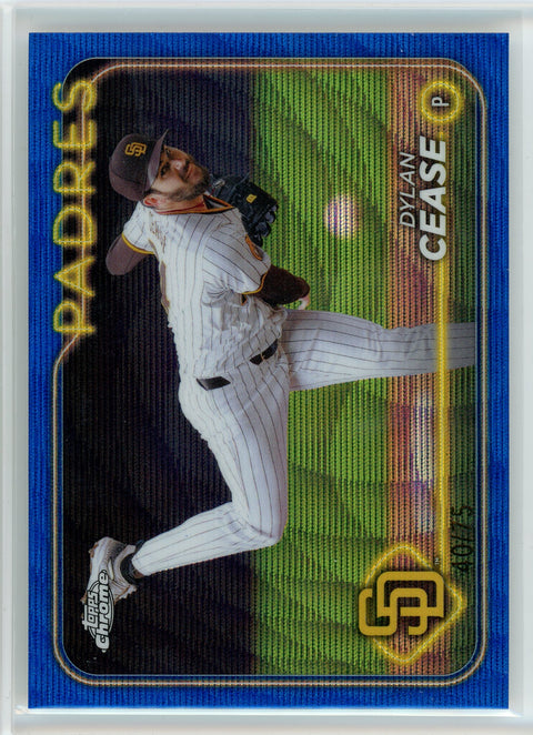 2024 Topps Chrome #224 Dylan Cease Blue Wave Refractors #/75