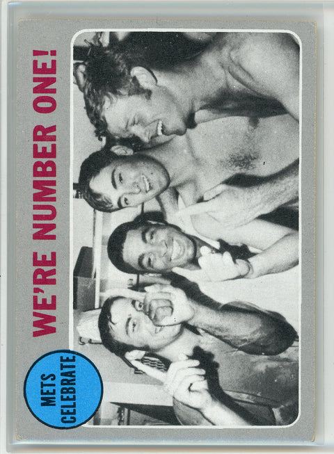 1970 Topps #198 Mets Celebrate: We're Number One!