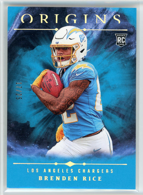2024 Panini Origins #111 Brenden Rice Turquoise #/25