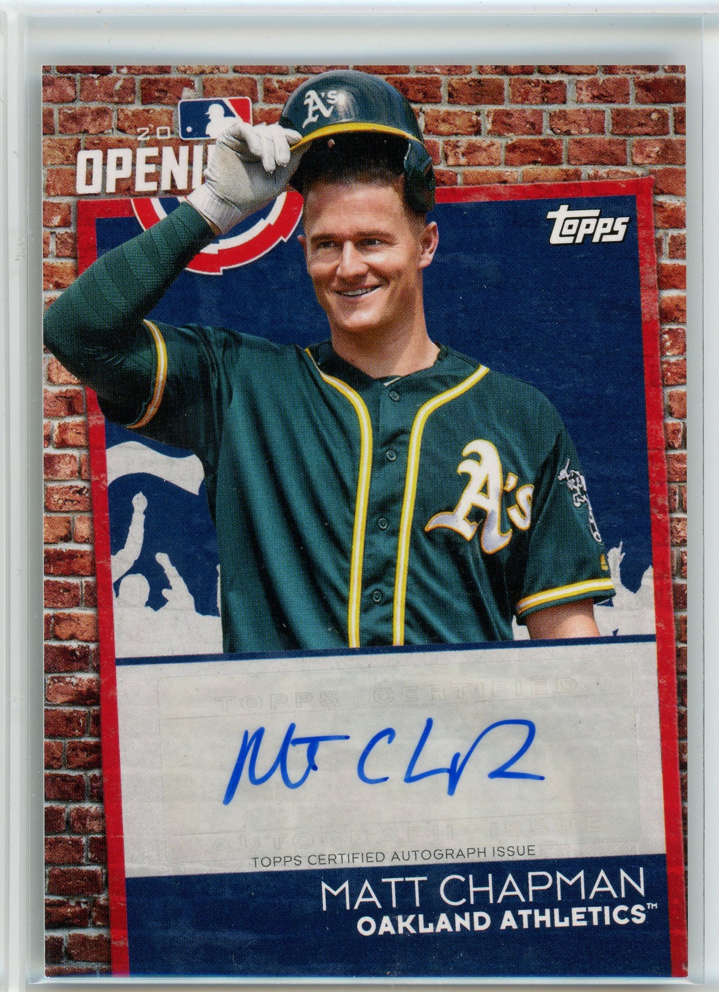 2019 Topps Opening Day #ODA-MC Matt Chapman Opening Day Autographs