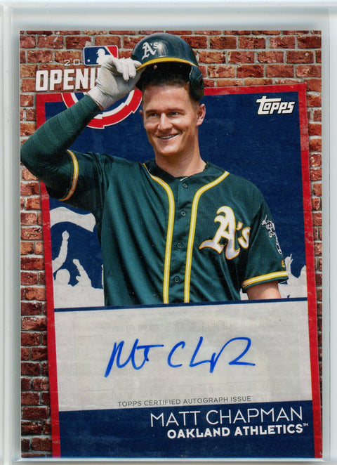 2019 Topps Opening Day #ODA-MC Matt Chapman Opening Day Autographs