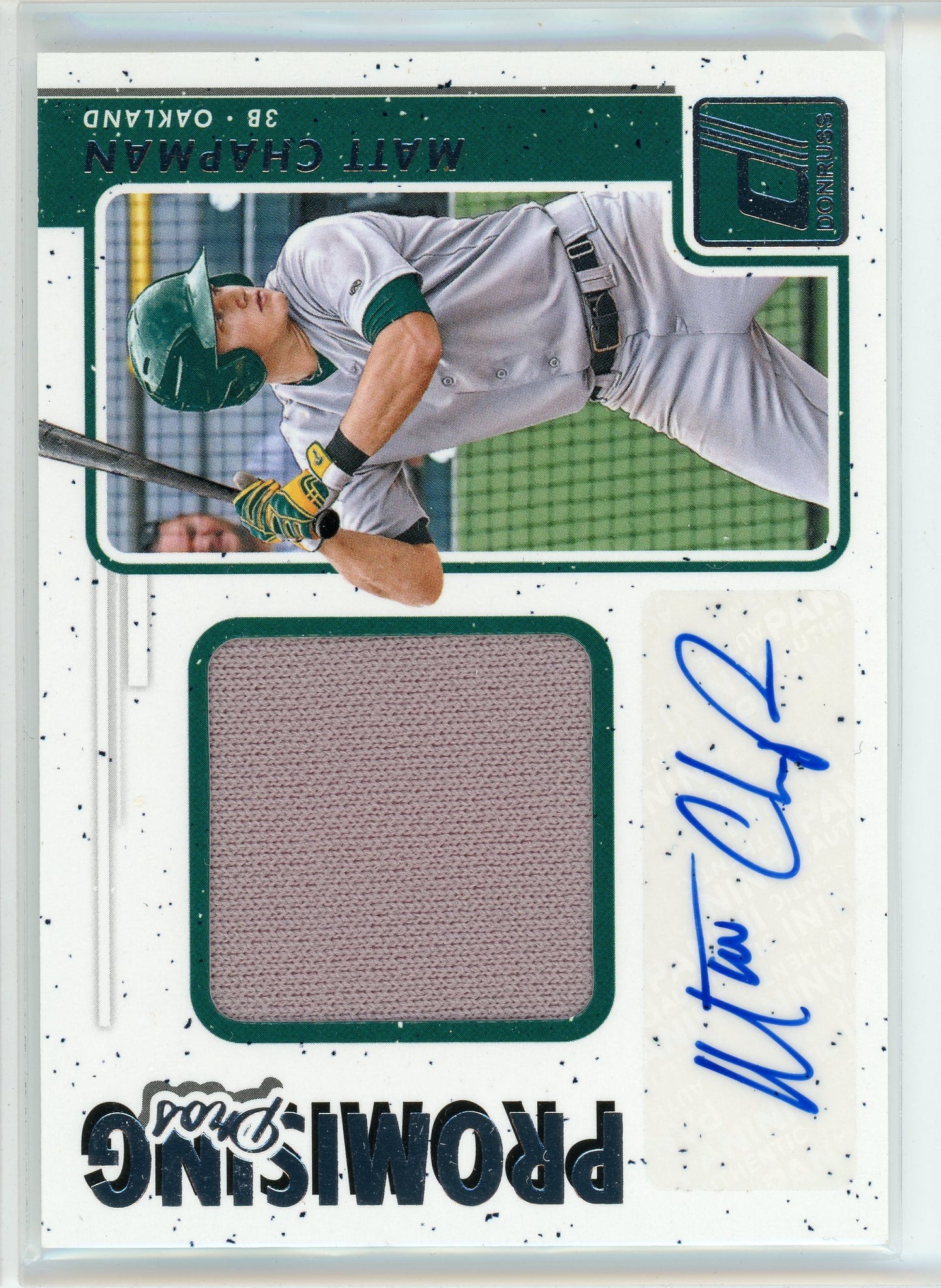 2017 Donruss #PPMS-MC Matt Chapman Promising Pros Patch Auto