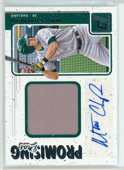 2017 Donruss #PPMS-MC Matt Chapman Promising Pros Patch Auto