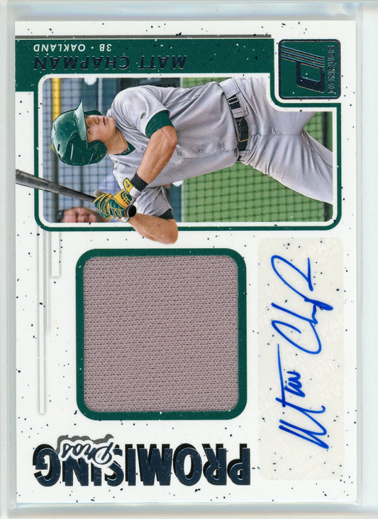 2017 Donruss #PPMS-MC Matt Chapman Promising Pros Patch Auto