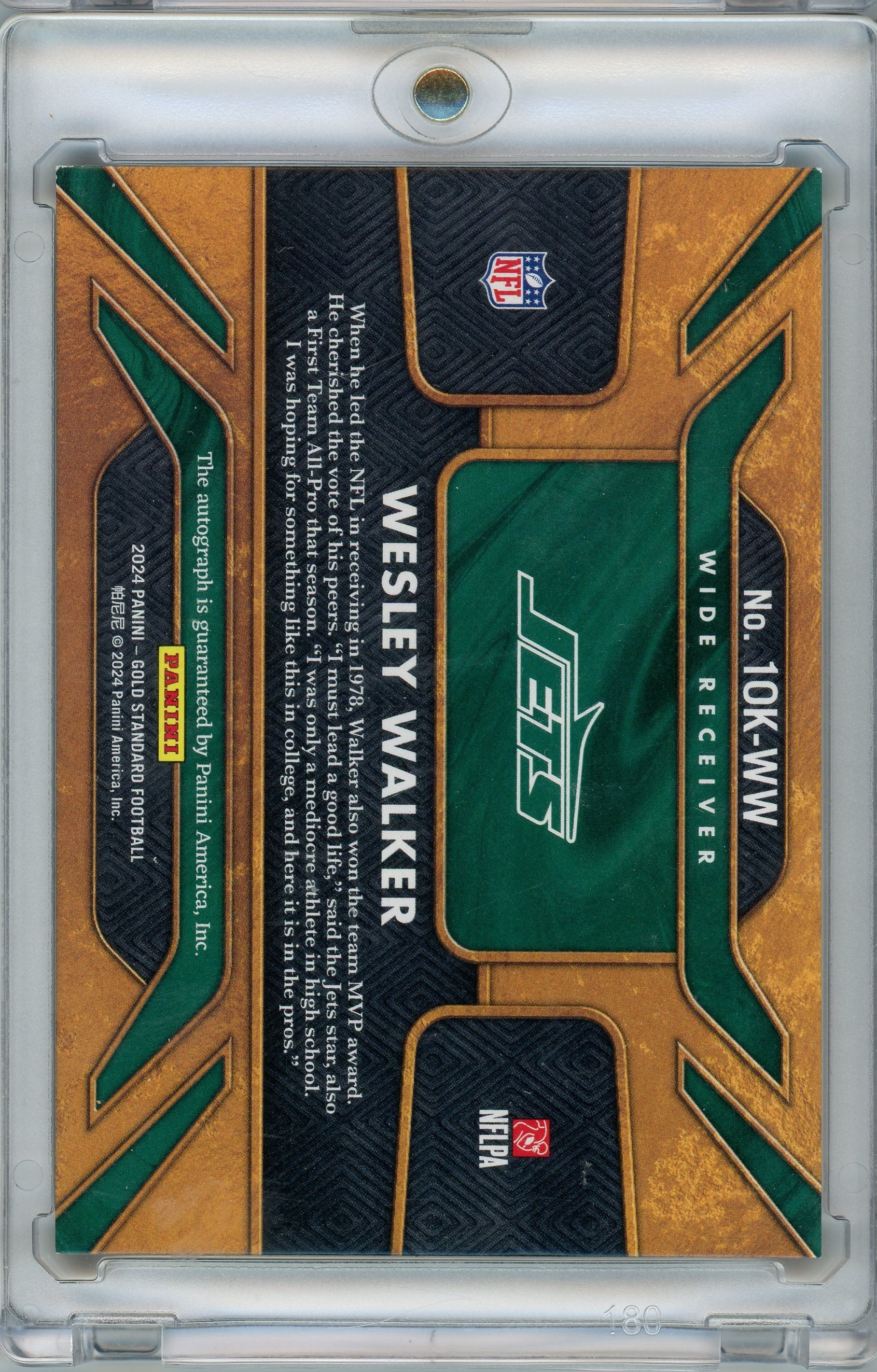 2024 Panini Gold Standard #10K-WW Wesley Walker 10K Auto /49