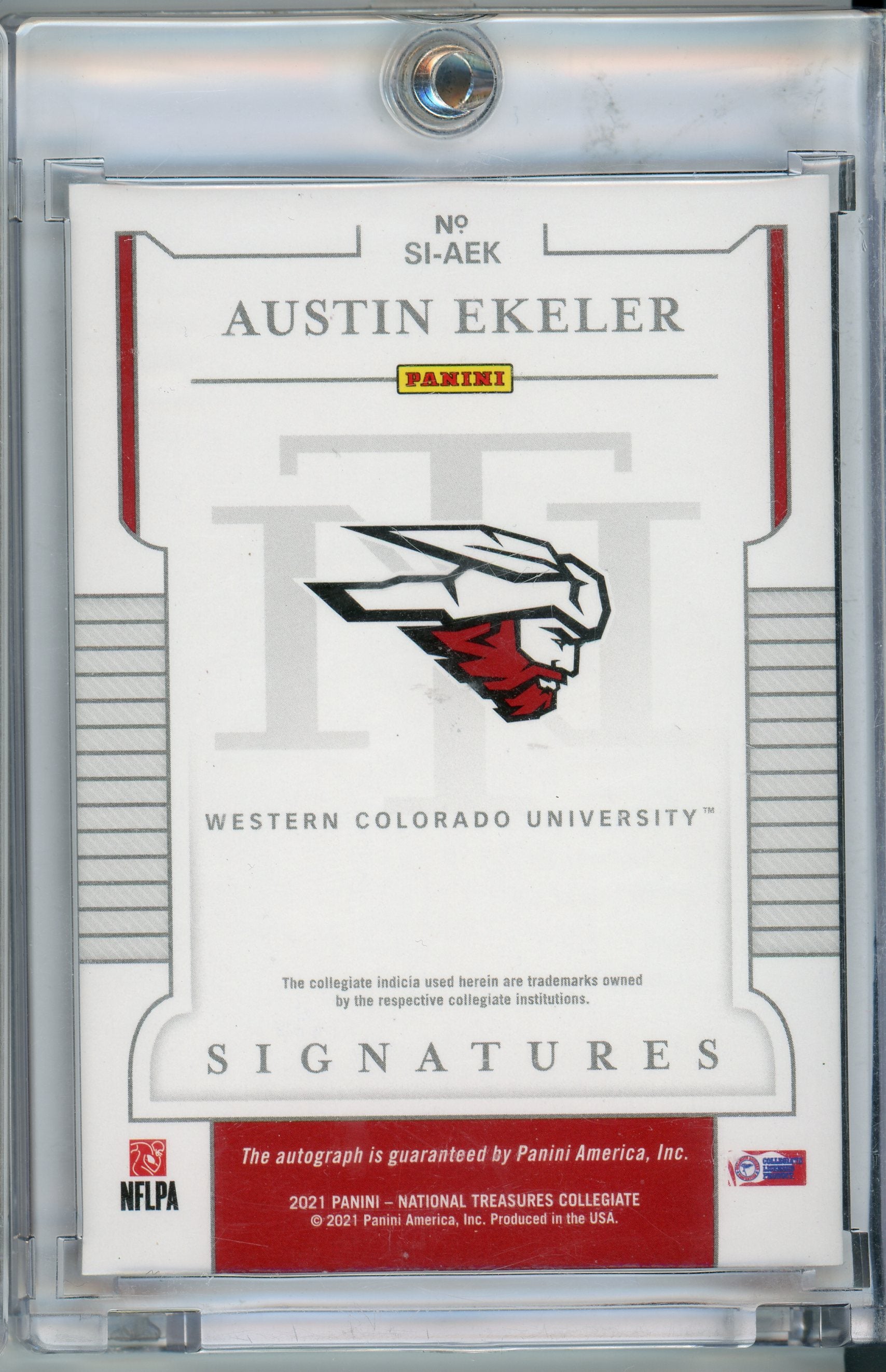 2021 Panini National Treasures #SI-AEK Austin Ekeler Auto /25