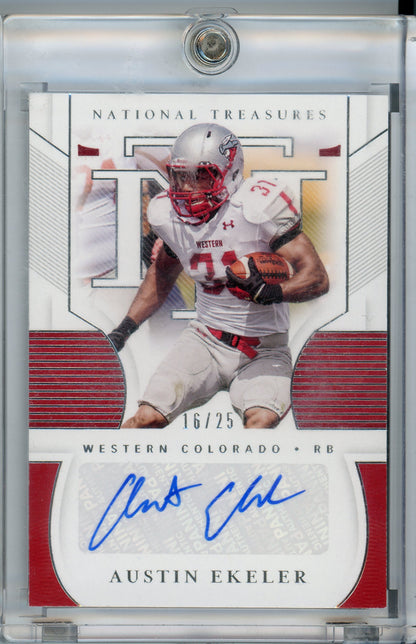 2021 Panini National Treasures #SI-AEK Austin Ekeler Auto /25