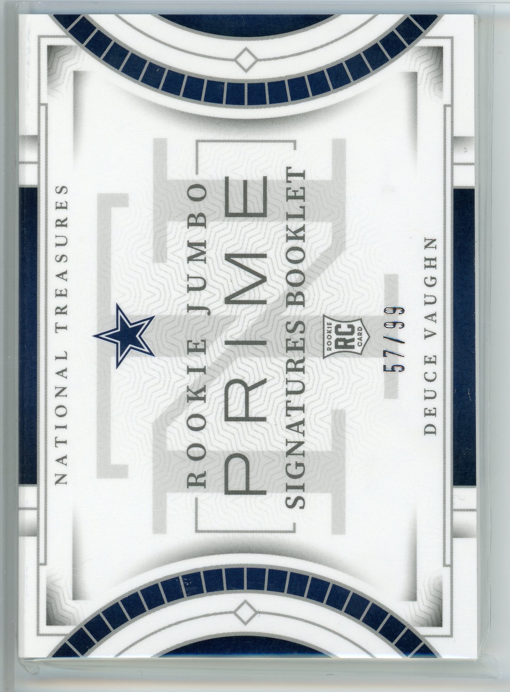 2023 Panini National Treasures #RJB-DVN Deuce Vaughn Rookie Sig. Booklet /99