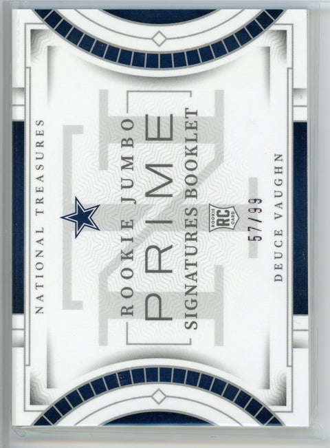 2023 Panini National Treasures #RJB-DVN Deuce Vaughn Rookie Sig. Booklet /99