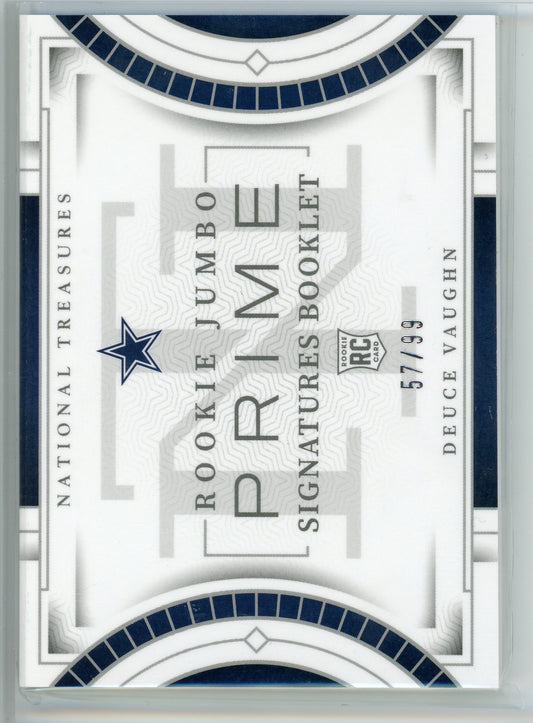 2023 Panini National Treasures #RJB-DVN Deuce Vaughn Rookie Sig. Booklet /99