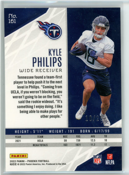 2022 Panini Pheonix #161 Kyle Philips Green Laser Prizm /25