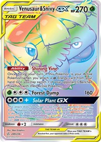 Pokemon SM - Cosmic Eclipse Venusaur & Snivy GX (Secret)