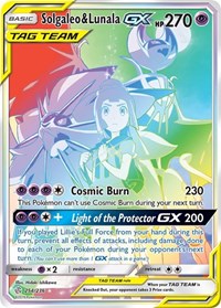 Pokemon SM - Cosmic Eclipse Solgaleo & Lunala GX (Secret)