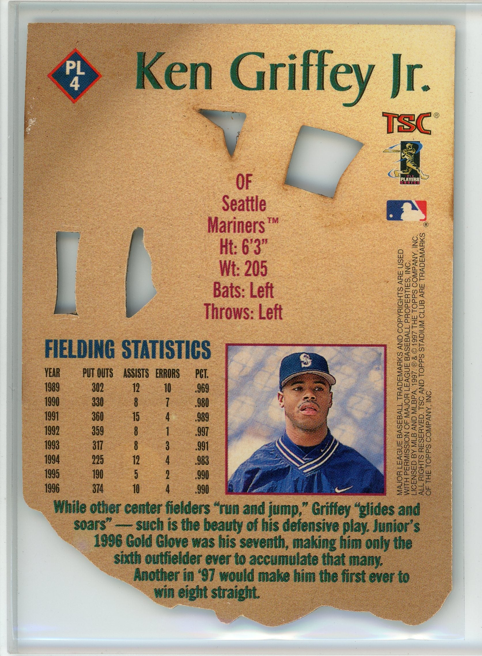1997 Stadium Club #PL5 Greg Maddux Patent Leather
