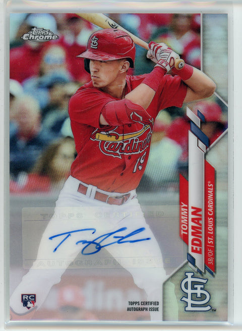 2020 Topps Chrome Update #USA-TE Tommy Edman Autographs
