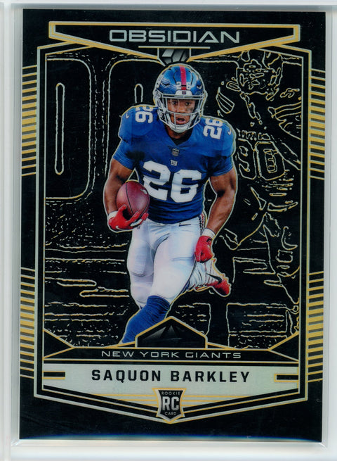 2018 Panini Obsidian #101 Saquon Barkley Electric Etch /50