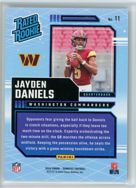 2024 Donruss #11 Jayden Daniels Rated Rookies Retro