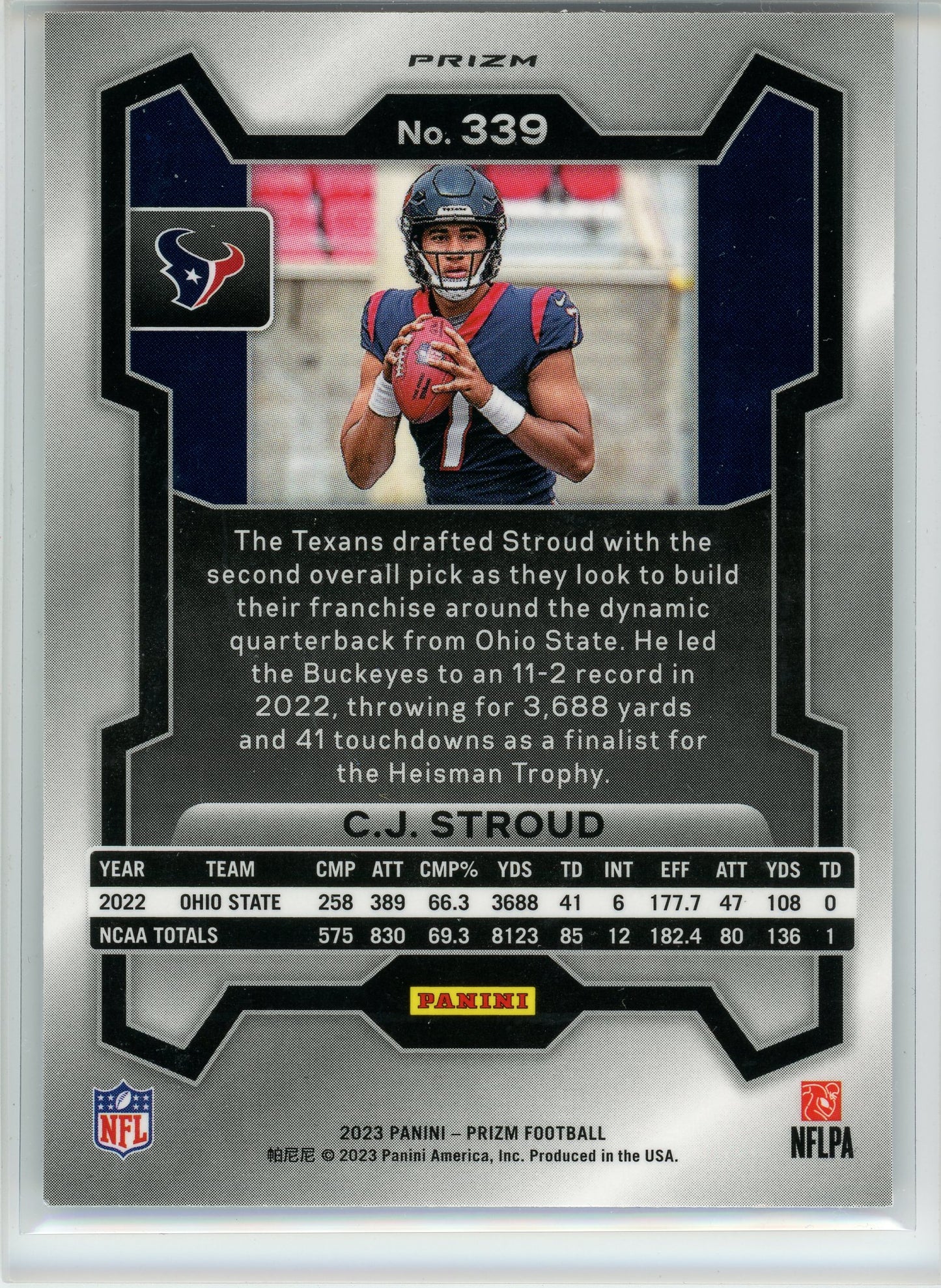 2023 Panini Prizm #339 C.J. Stroud Silver