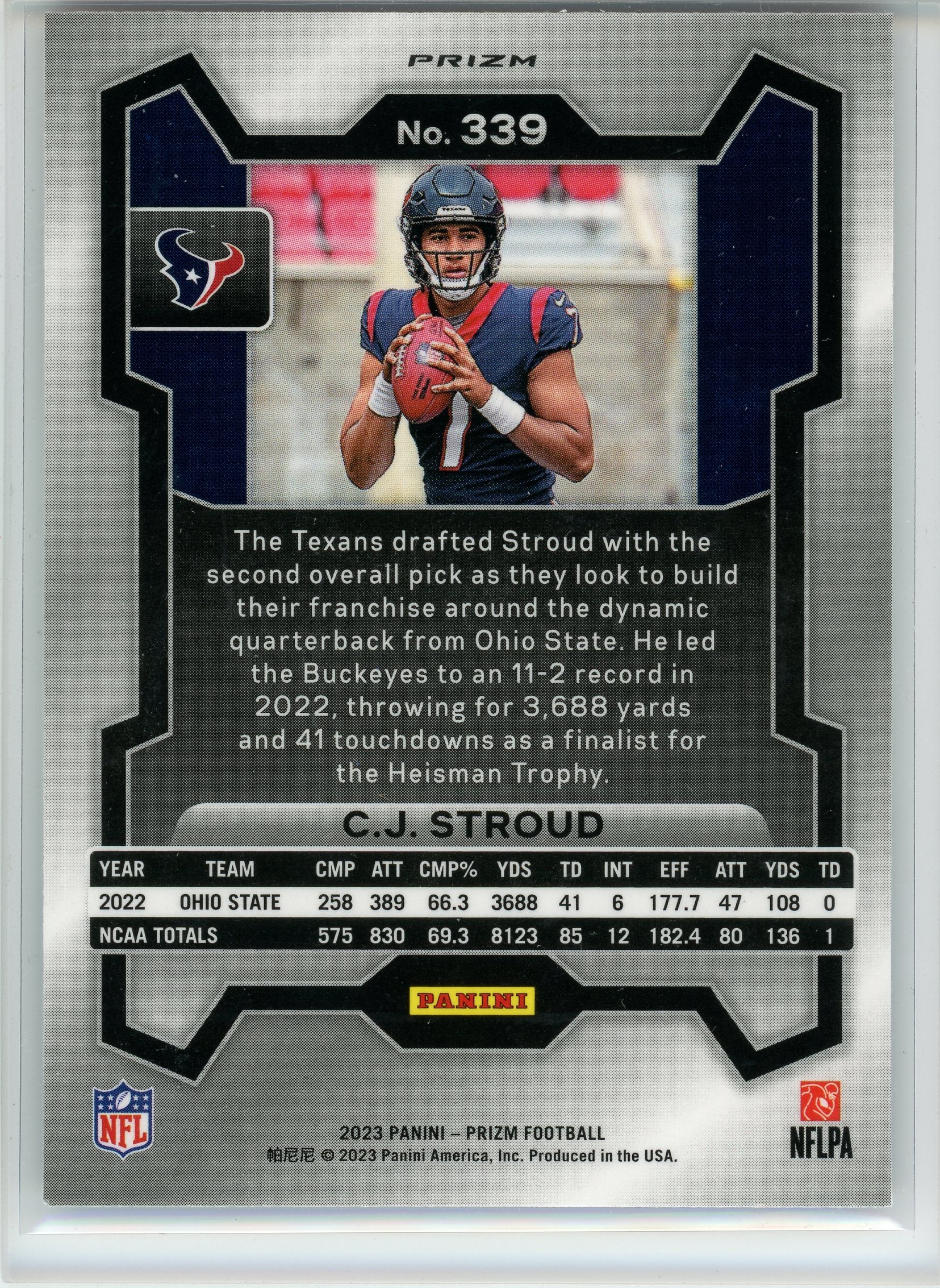 2023 Panini Prizm #339 C.J. Stroud Silver