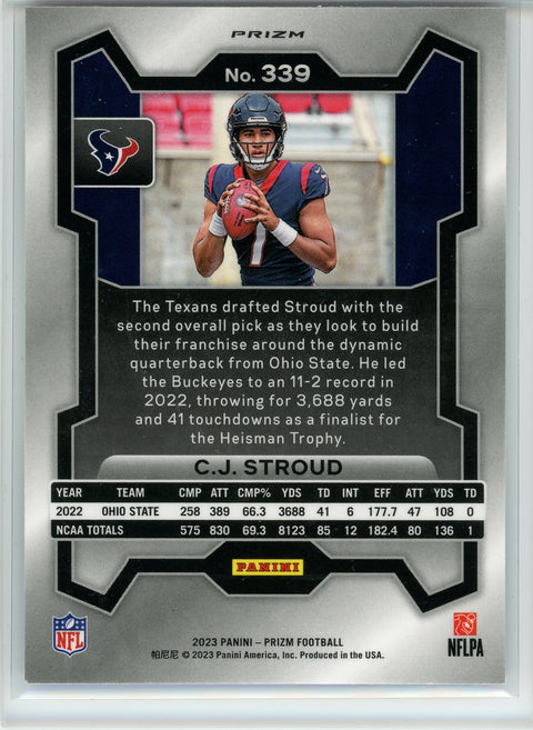 2023 Panini Prizm #339 C.J. Stroud Silver