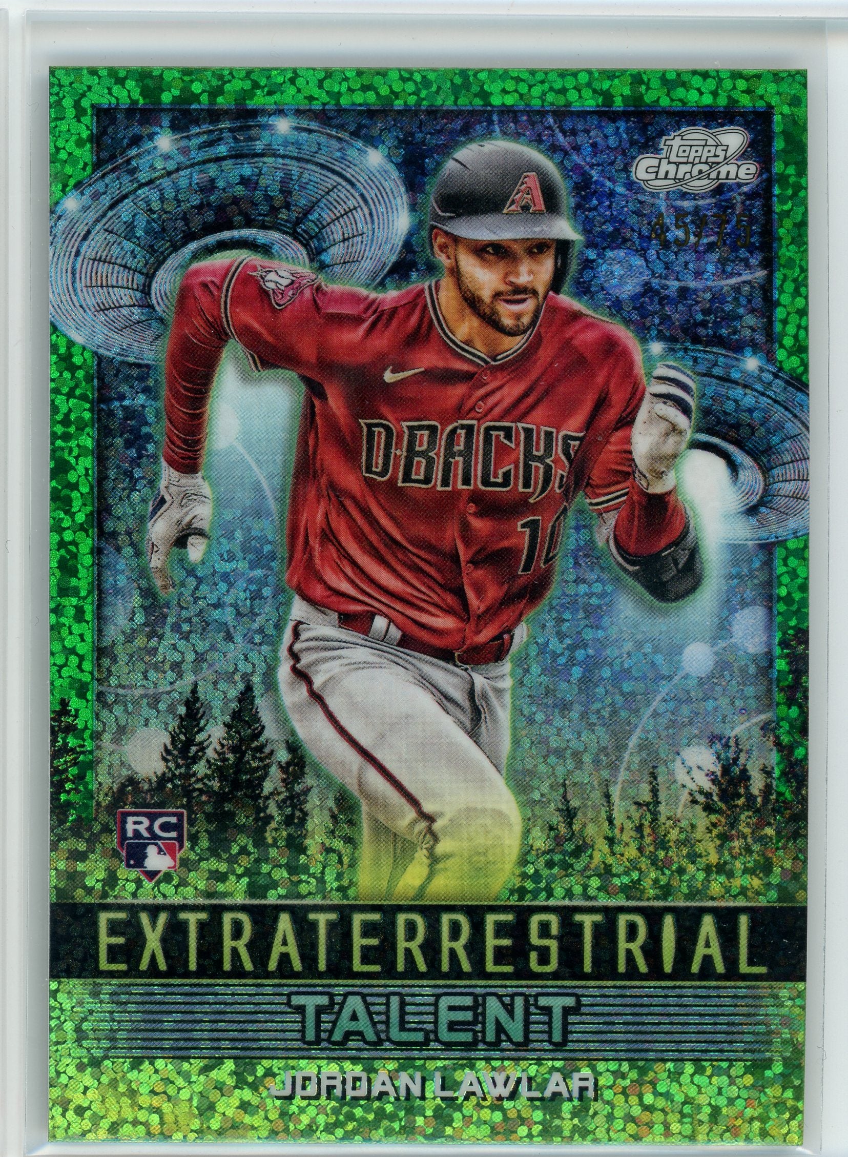 2024 Topps Chrome #ET-18 Jordan Lawlar Extraterrestrial Talent Green S.D. /75