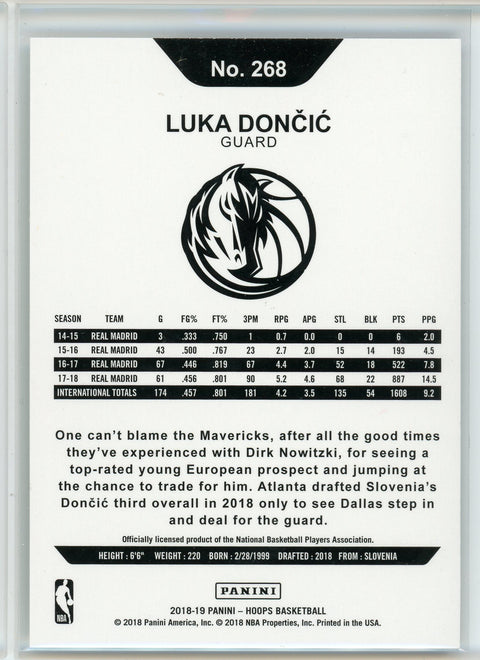 2018-19 Hoops #268 Luka Doncic