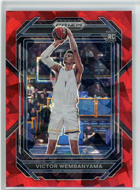 2023 Panini Prizm Draft Picks #2 Victor Wembanyama #2 Red Cracked Ice