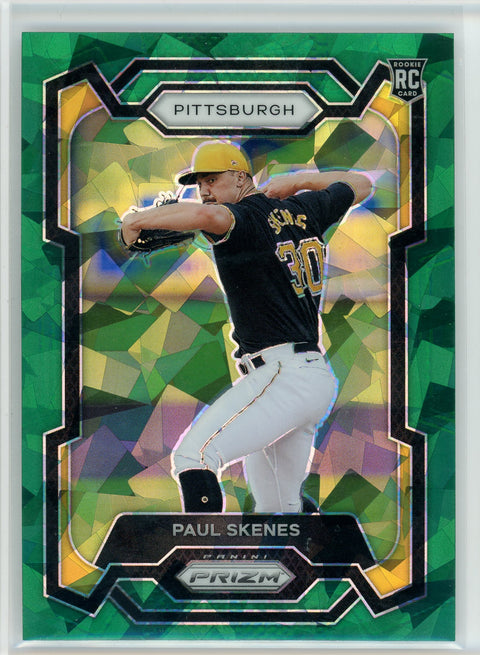 2024 Panini Prizm #118 Paul Skenes Green Cracked Ice