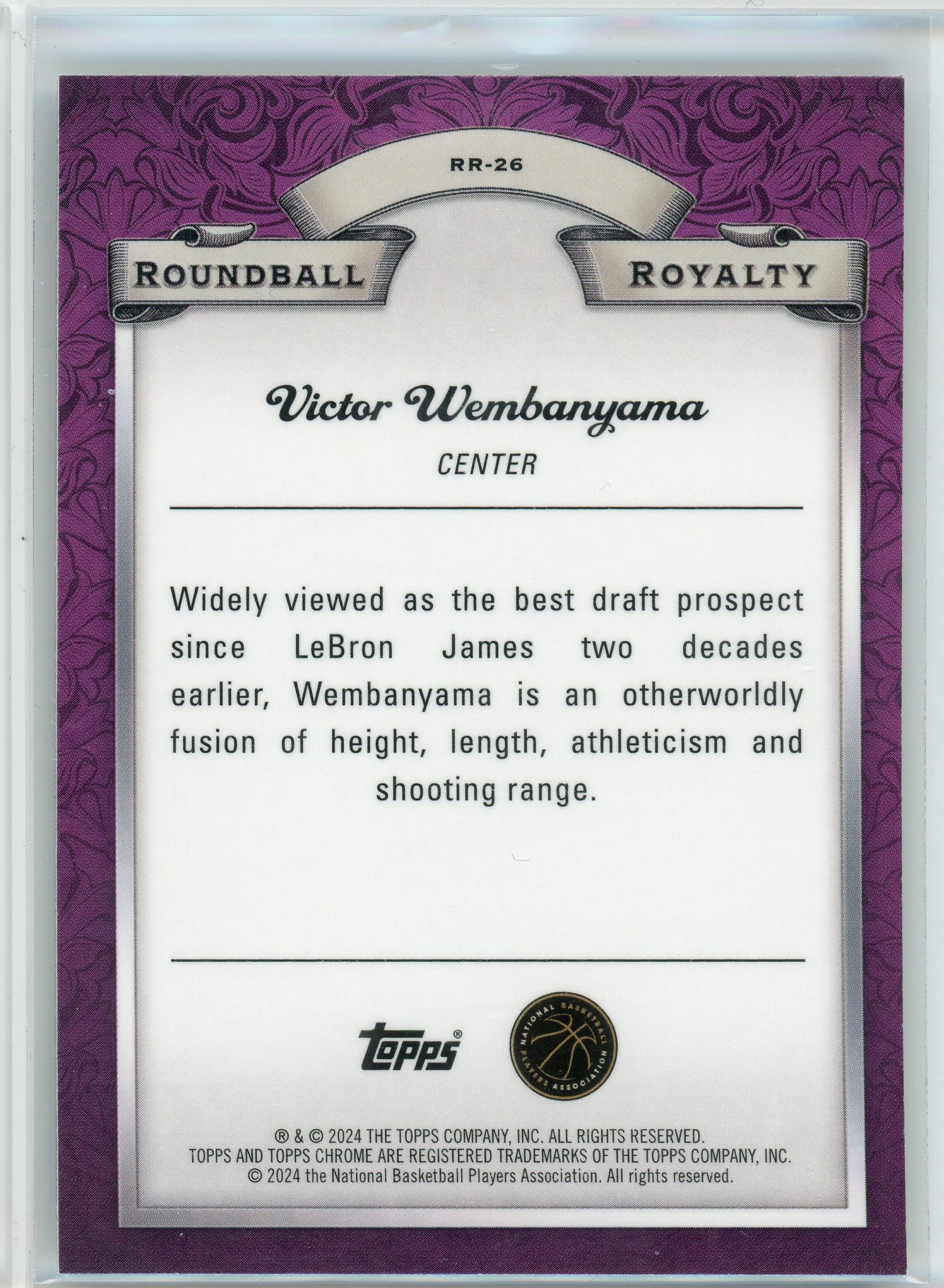 2023-24 Topps Chrome #RR-26 Victor Wembanyama Roundball Royalty
