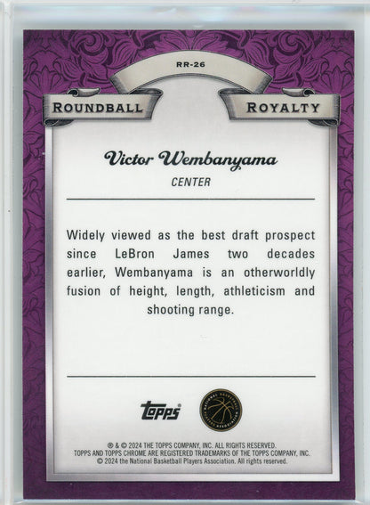 2023-24 Topps Chrome #RR-26 Victor Wembanyama Roundball Royalty