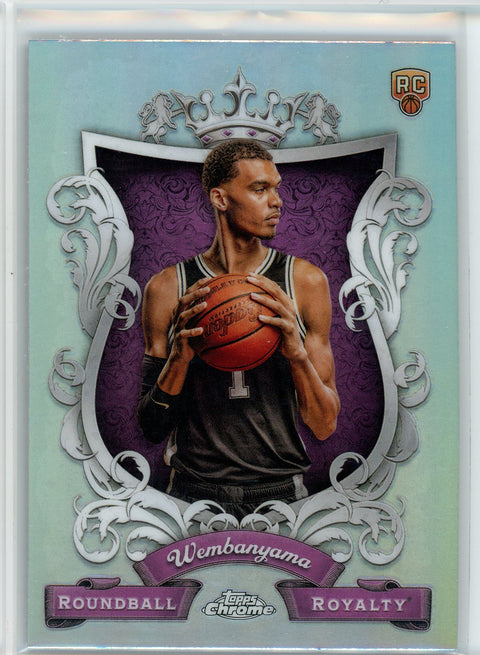 2023-24 Topps Chrome #RR-26 Victor Wembanyama Roundball Royalty