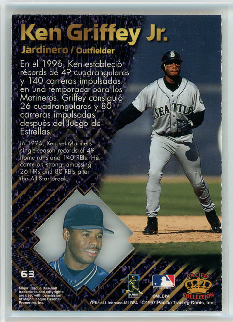 1997 Pacific Prism Invincible #63 Ken Griffey Jr.