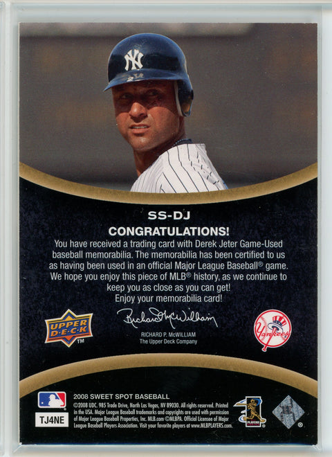 2008 Upper Deck Sweet Spot #SS-DJ Derek Jeter Swatches